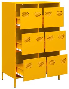 Móvel alto 68x39x101,5 cm aço amarelo mostarda
