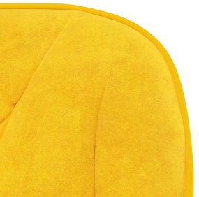 Cadeiras de jantar giratórias 2 pcs veludo amarelo