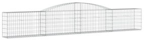 Cestos gabião arqueados 2 pcs 400x30x60/80 cm ferro galvanizado