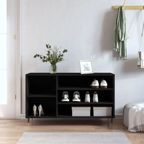 vidaXL Sapateira 102x36x60 cm derivados de madeira preto