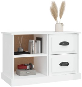 Móvel p/ TV 73x35,5x47,5 cm derivados madeira branco brilhante