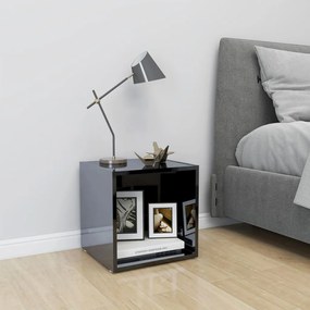 vidaXL Móvel de TV 37x35x37 cm contraplacado preto brilhante