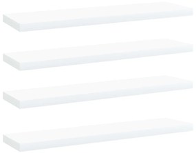 vidaXL Prateleiras para estante 4 pcs 40x10x1,5cm contraplacado branco