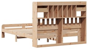 Cama com estante sem colchão 150x200 cm pinho maciço
