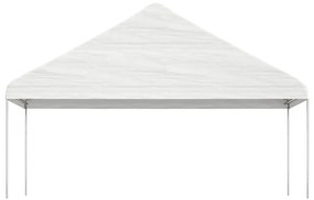 Gazebo com telhado 6,69x5,88x3,75 m polietileno branco