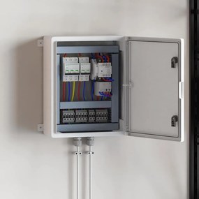 vidaXL Armário de Controle Cinzeto 47 x 20 x 60 cm Plástico ABS
