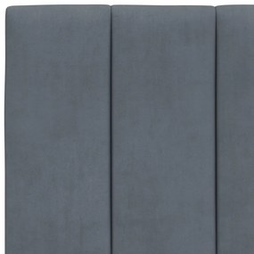 Estrutura de cama sem colchão 90x200 cm veludo cinzento-escuro