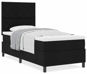 Cama Box com Colchão Preto de Solteiro