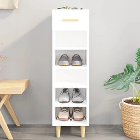 812798 vidaXL Sapateira 30x35x105 cm derivados de madeira branco