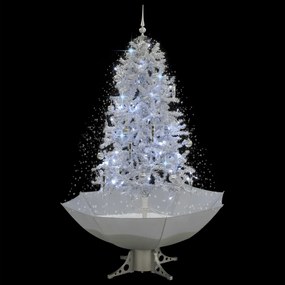 Árvore de Natal c/ neve base formato guarda-chuva 170 cm branco