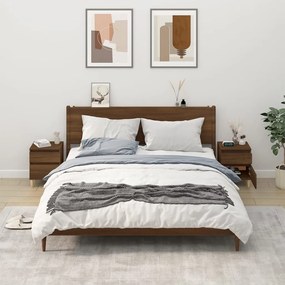 vidaXL Mesas de cabeceira 2 pcs 40x35x50 cm cor carvalho castanho