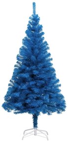 vidaXL Árvore de Natal artificial com suporte 210 cm PVC azul