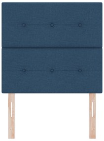 Cabeceira vidaXL Botões Estofada Azul 100 cm Tecido