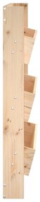 Floreira de parede com 3 caixas 60x18,5x110 cm pinho maciço