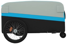 Reboque para bicicleta 45 kg ferro preto e azul