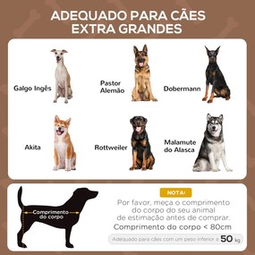 PawHut Cama Elevada para Animais de Estimação Portátil com Toldo Amoví