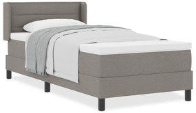 Cama Box Spring vidaXL com Colchão Taupe 80x200 cm Tecido