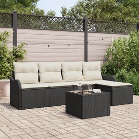Conjunto de Sofá de Jardim vidaXL de 5 Peças com Almofadas Rattan Sint