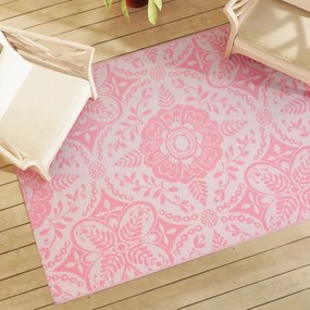 Tapete de exterior 140x200 cm ARAKIL PP cor-de-rosa