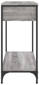 Mesa consola 75x34,5x75 cm derivados de madeira cinzento sonoma