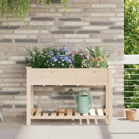 vidaXL Vaso de Jardim Bege 115 x 59 x 76.5 cm Madeira maciça de abeto