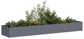 vidaXL Vaso/floreira 360x80x40 cm aço antracite