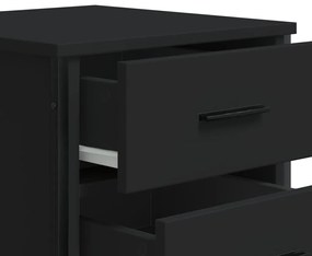 Mesa de cabeceira 40x41x60 cm derivados de madeira preto