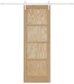 Porta Deslizante vidaXL com Conjunto de Hardware 73,5x211 cm Madeira M