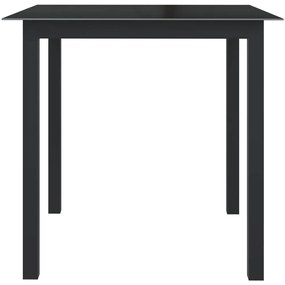 5 pcs conjunto de jantar para jardim alumínio antracite