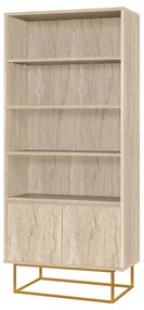 Estante Laxus Rea – Travertino – 80x182x36 cm