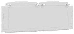Almofadão de cabeceira 120 cm couro artificial branco