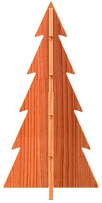 Árvore Natal decorativa 59,5 cm pinho maciço castanho-mel
