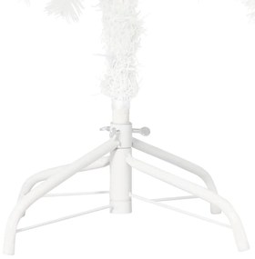 Árvore Natal artificial pré-iluminada c/ bolas branco