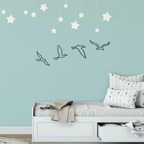 Acessório Decorativo de Parede em Metal Birds – Preto – 11 x 22 cm, 15