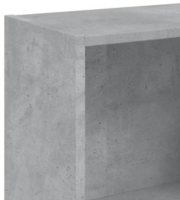 Estante 3 pratele. 40x24x109cm madeira processada cinza cimento