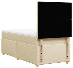 Cama com molas/colchão 80x200 cm tecido cor crème