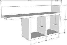 Prateleira de Parede Room – Amarela – 72x37x18 cm