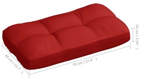 Almofadões para sofás de paletes 7 pcs vermelho
