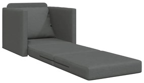 Sofá Cama 2 em 1 Cinza Escuro 74x77x81 cm Tecido