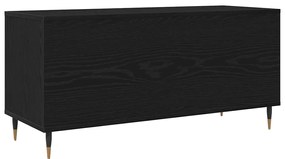 Armário de Gravação vidaXL Preto Carvalho 100x38x48 cm Madeira de Enge