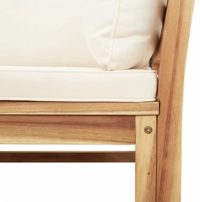 5 pcs conjunto lounge de jardim c/ almofadões acácia maciça
