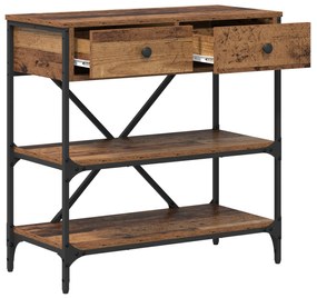 mesa de Console Madeira Velha 75x34.5x75 cm Madeira de Engenharia