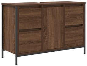 Conjunto de Móveis para Banheiro de 2 Peças vidaXL em Madeira de Carva