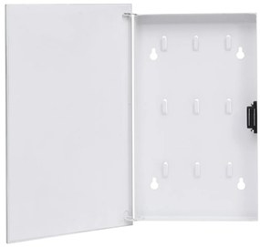Chaveiro com quadro magnético 30x20x4 cm branco