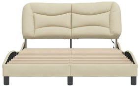Estrutura de cama com LED sem colchão 140x200 cm tecido