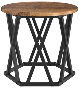 Mesas Laterais Empilháveis vidaXL 3 pcs Madeira Velha em Madeira de En