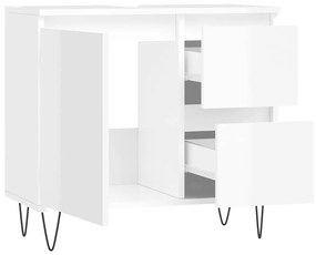 Armário casa 65x33x60 cm derivados de madeira branco brilhante
