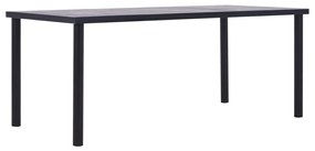 vidaXL Mesa de jantar 200x100x75 cm MDF preto e cinzento cimento
