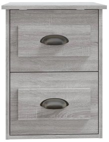Mesas de cabeceira parede 2 pcs 41,5x36x53 cm cinzento sonoma