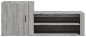 Sapateira 130x35x54 cm derivados de madeira cinzento sonoma
